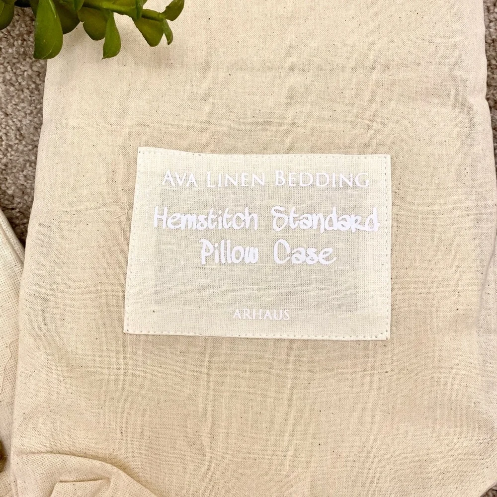 NEW TWO Arhaus Italian Linen Pillowcase Set - Picture 4 of 8